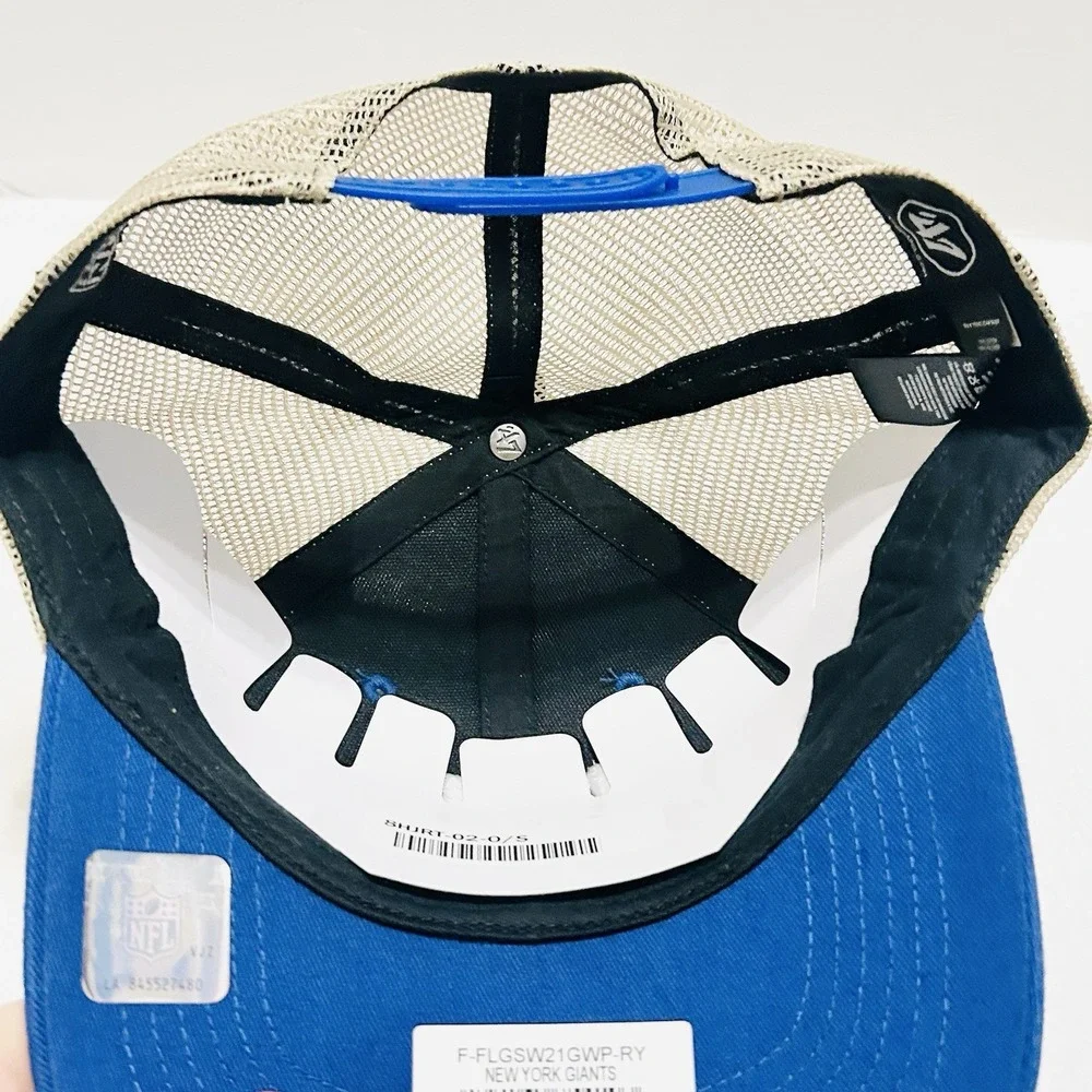 '47‎ Brand New York Giants Trucker MVP Hat Cap Snapback Adjustable Blue NFL